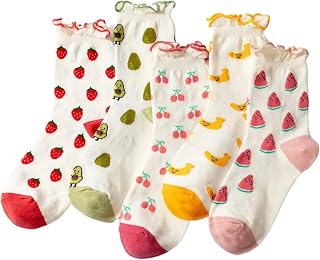 Losa Kute Womens Crew Socks for Women Size 7-9 Women's Cute Fun Sock
