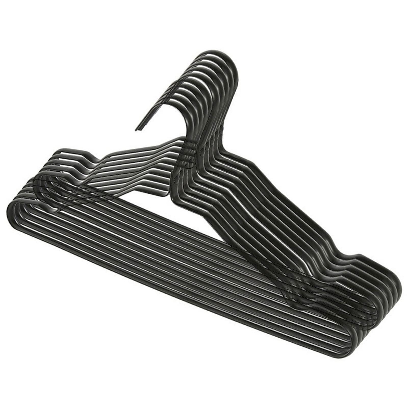 JINGYAN Standard Hangers Aluminum alloy hanger non-slip seamless metal clothes rack closet storage clothing(Schwarz)