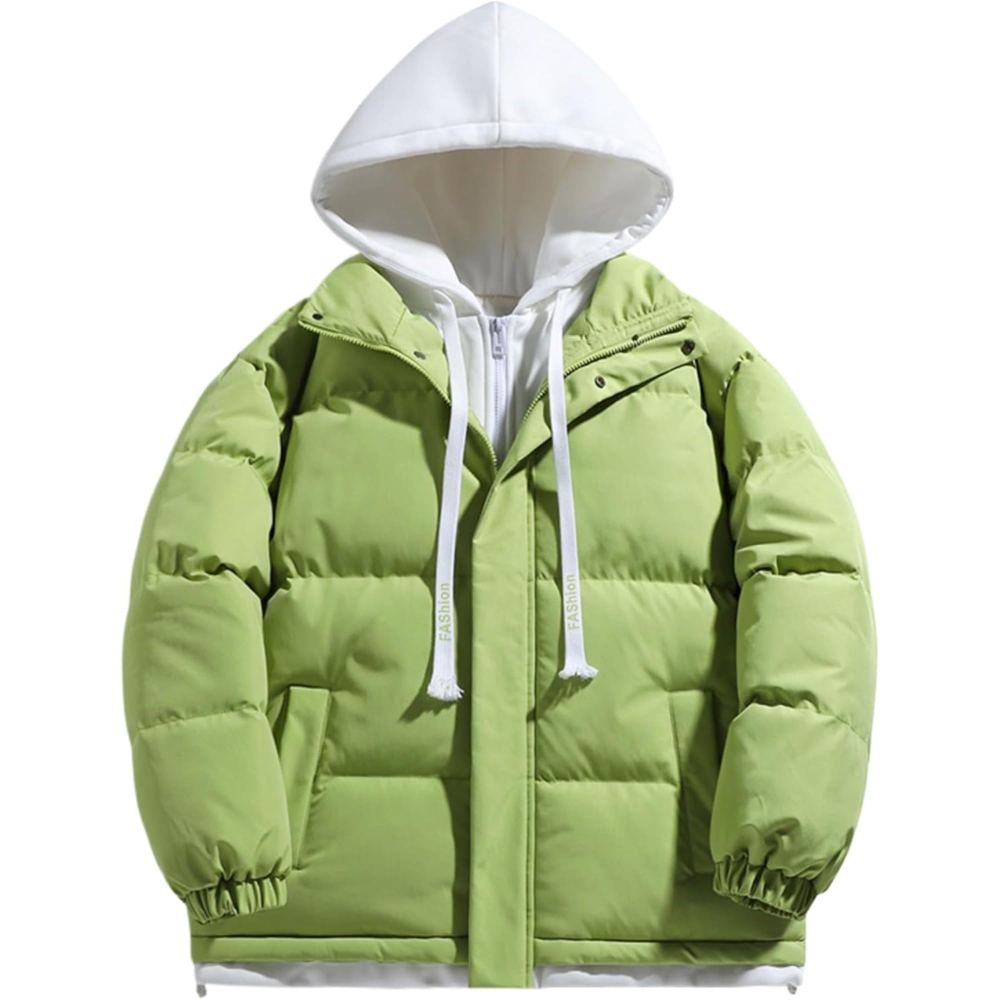 Doudoune double couche homme avec capuche réglable fermeture éclair intégrale - 3