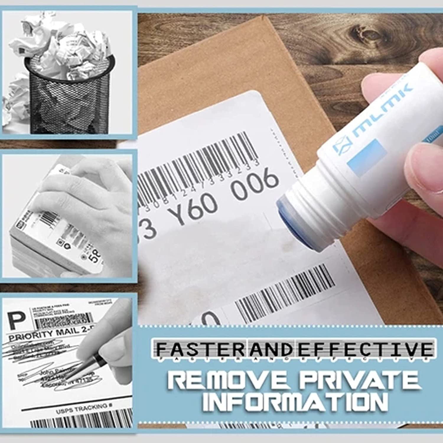 Effaceur Thermique en Papier - Liquide de Protection pour la Confidentialité et la Correction des Données (4)
