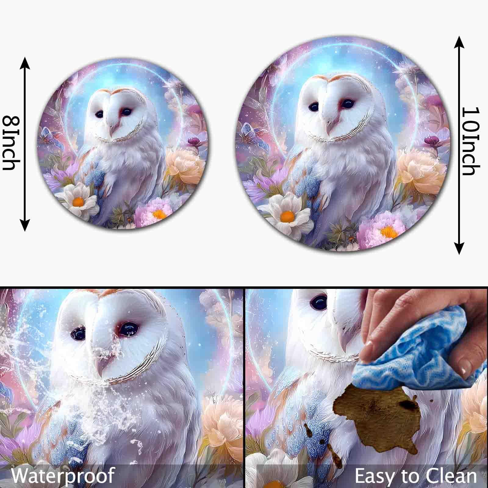 Colorful Owl Stove Burner Covers - Set of 4 -3 Colorful Owl Stove Burner Covers - Set of 4 -3