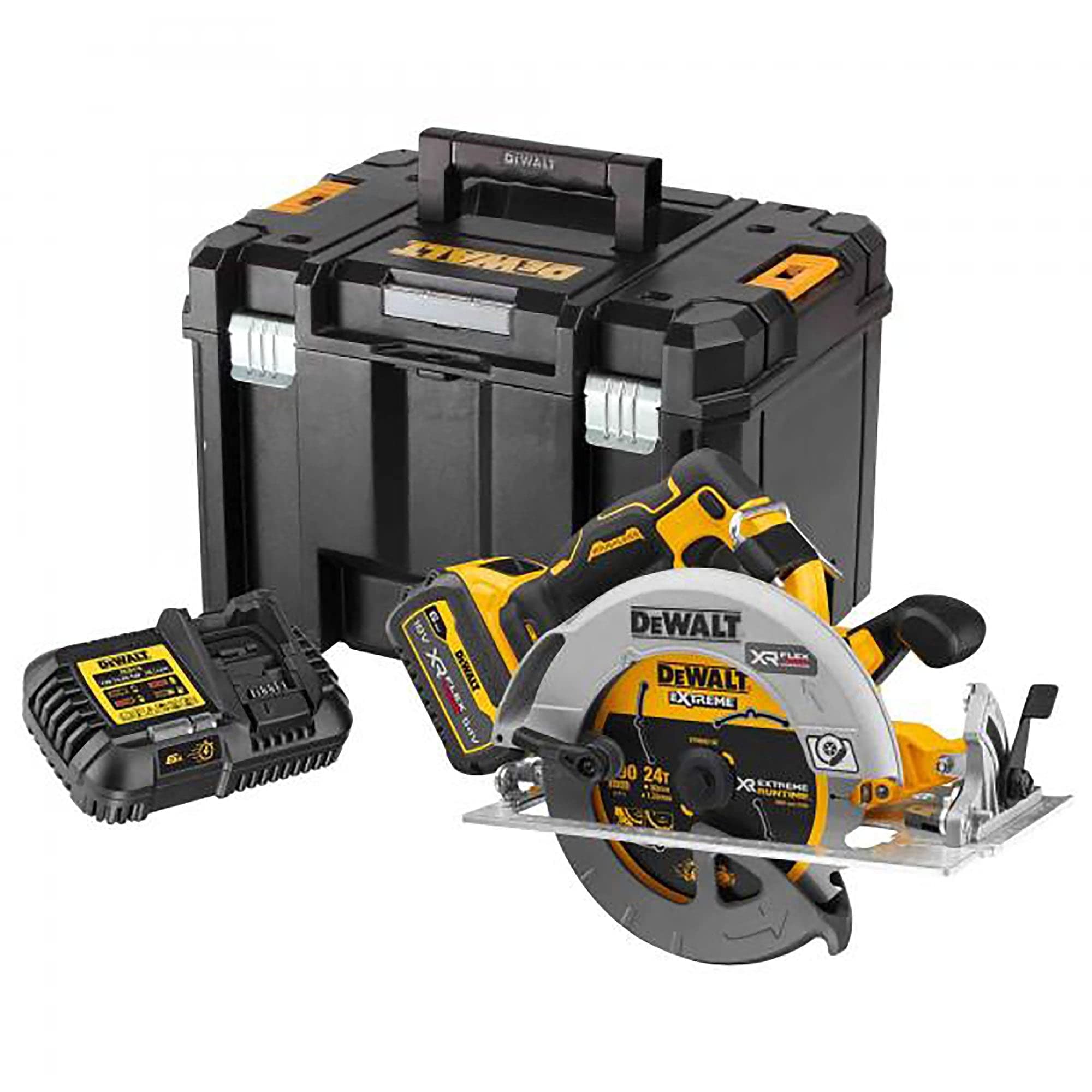 DEWALT 18V XR 190MM CIRC Saw F/V ADV Bare TSTAK