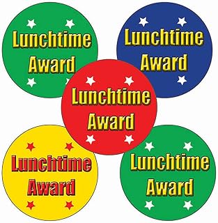 350 Lunchtime Award Childrens Pupils School Praise Teachers Reward Stickers 25mm Primary Teaching Services