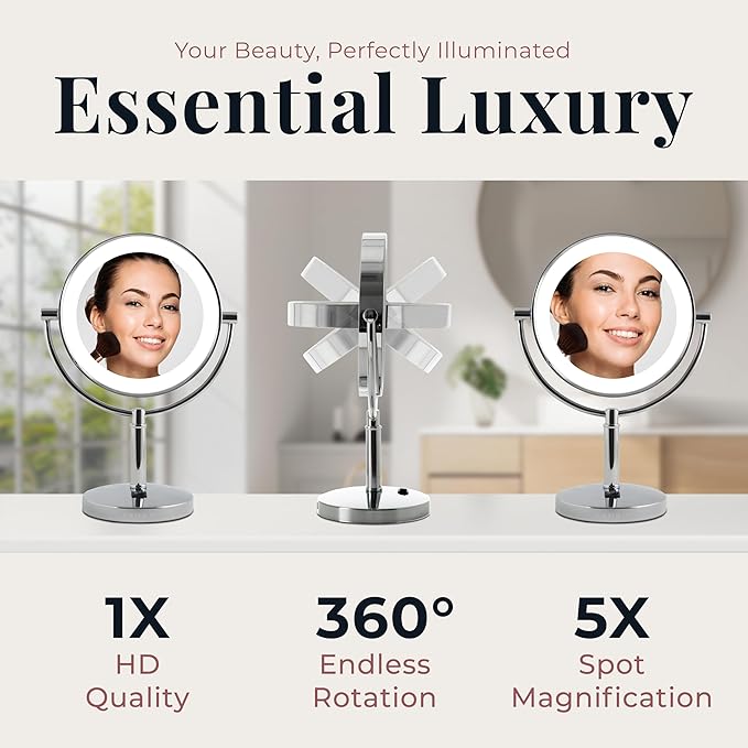 Espejo de Maquillaje LED Zadro Laguna 11" con Aumento 5X/1X miniatura 2