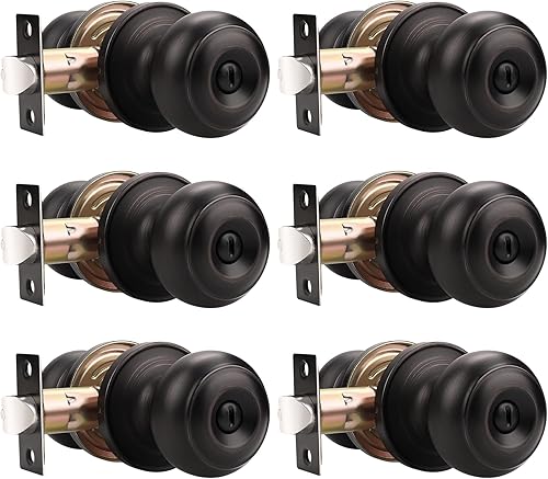 Vista 29 de Probrico 609-ORB-BK - Perilla para puerta de baño, interior, sin llave, color bronce aceitado. Oil Rubbed Bronze