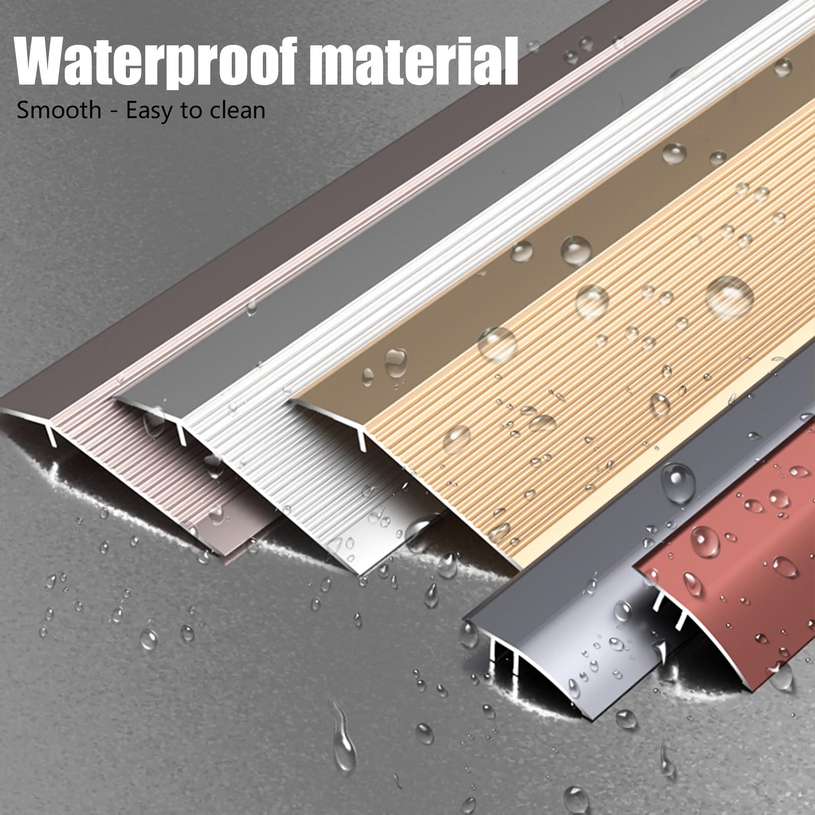 Aluminiowa listwa progowa przejściowa, bardzo szeroki metal, wewnętrzne metalowe progi do drzwi, krawędź drzwi wejściowych (srebrna)