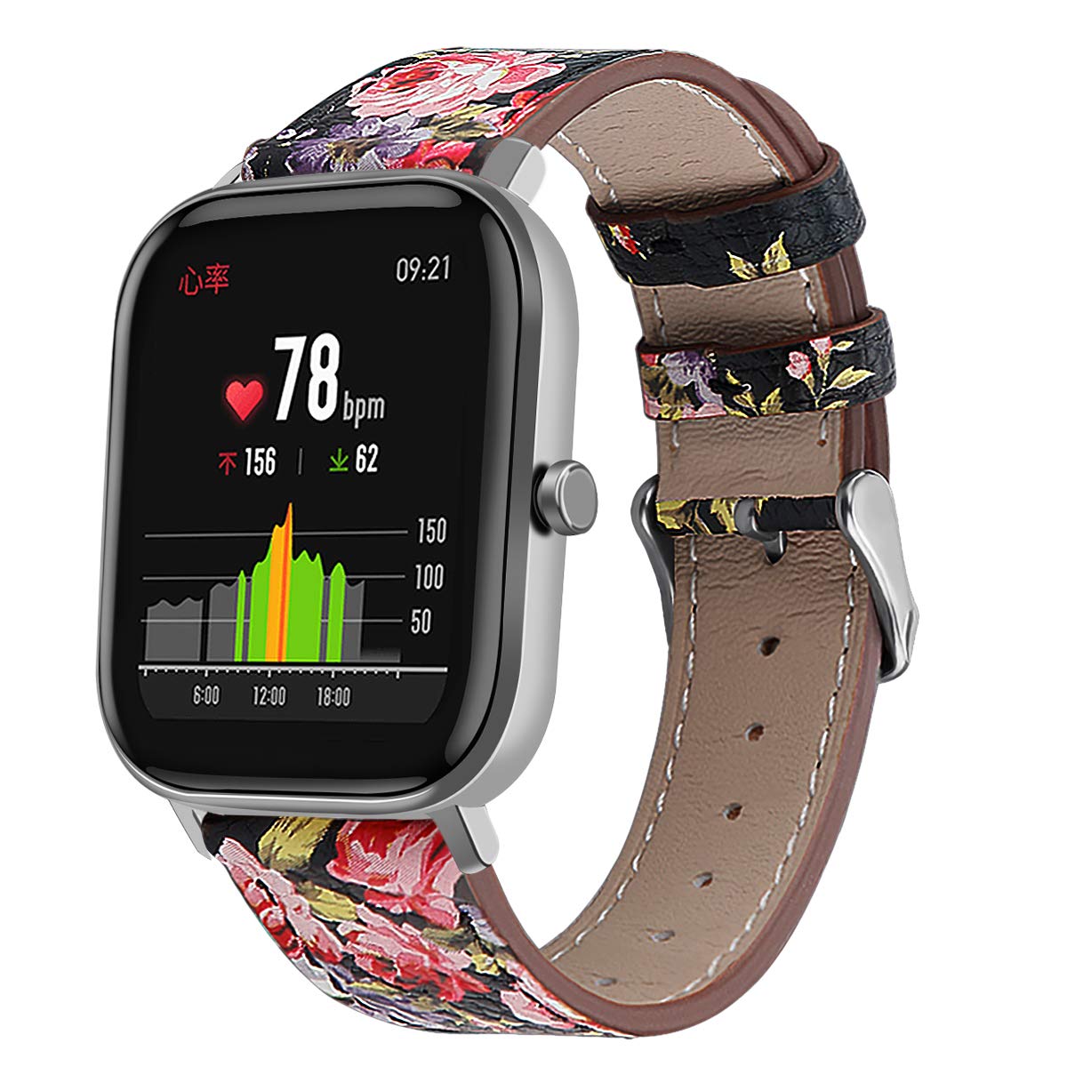 FoundEast Compatible with Spade Co Health Smartwatch 4 Watch Band, Soft Leather Replacement Wristbands Straps for Spade Co Health Smartwatch4 1.85