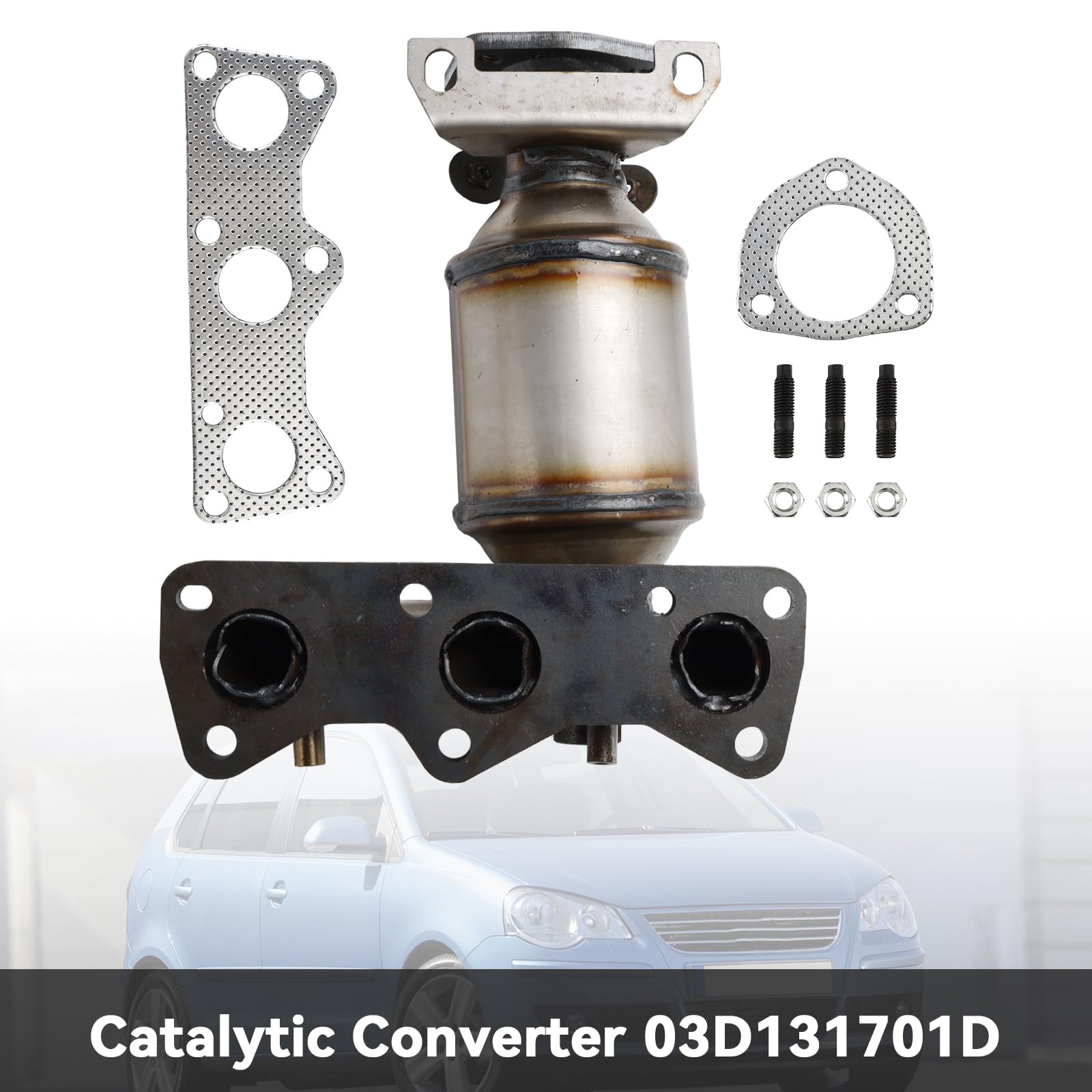 Topteng Catalytic Converter Type Approved 03D131701D Apto para VW Polo 9N 1.2 04 to 09