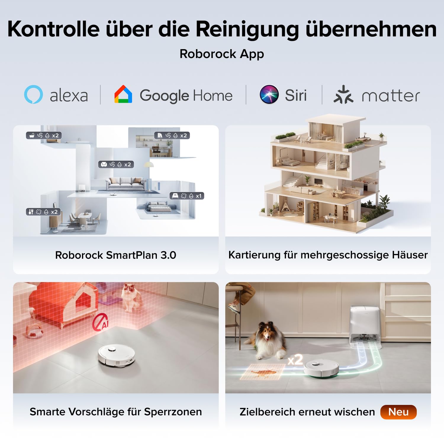 roborock Qrevo 2 Pro Saugroboter mit Wischfunktion, 25.000 Pa Saugkraft