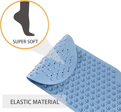 Miniatura 3 de Tapete antideslizante de elastómero termoplástico para bañera, baño, bañera, ducha, tapete para suelo de ducha para niños, con ventosas, lavable a