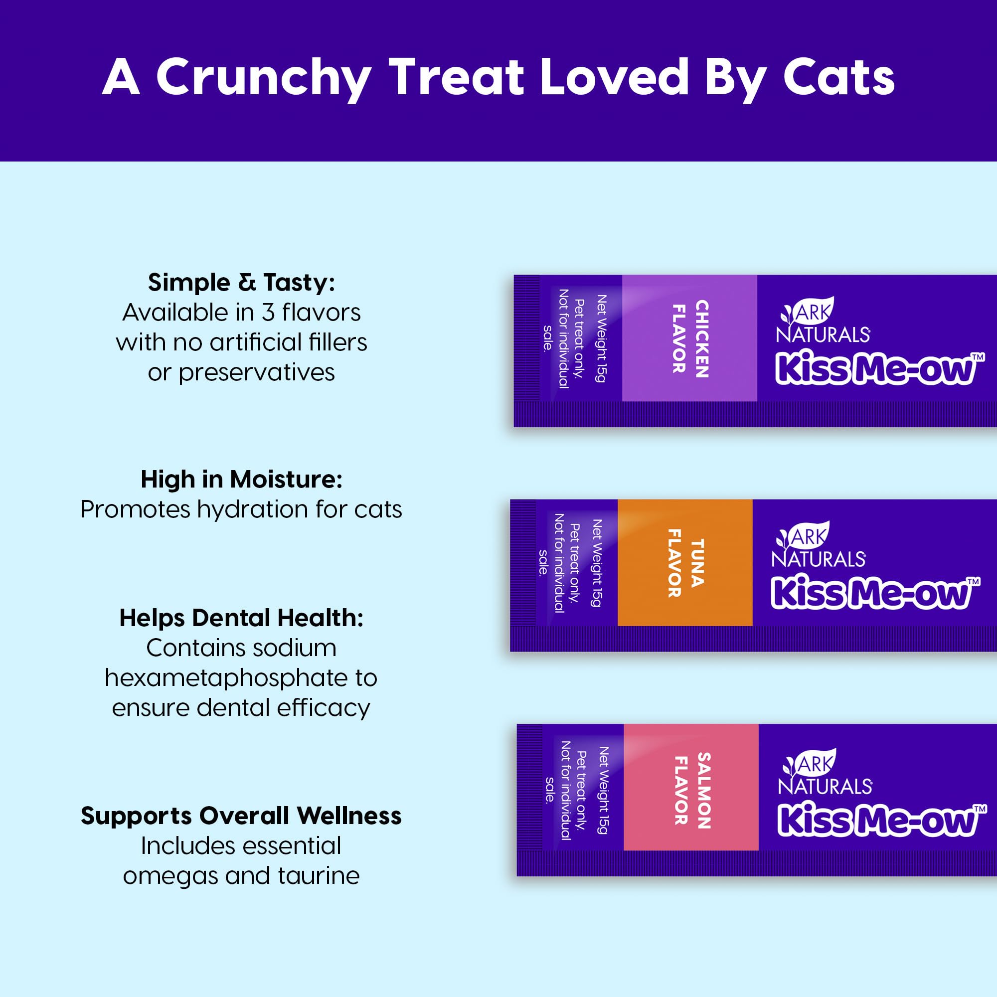 Ark Naturals, Kiss Me-Ow Lickable Variety Pack, 21 x 0.5 oz Assorted Tubes - image 3