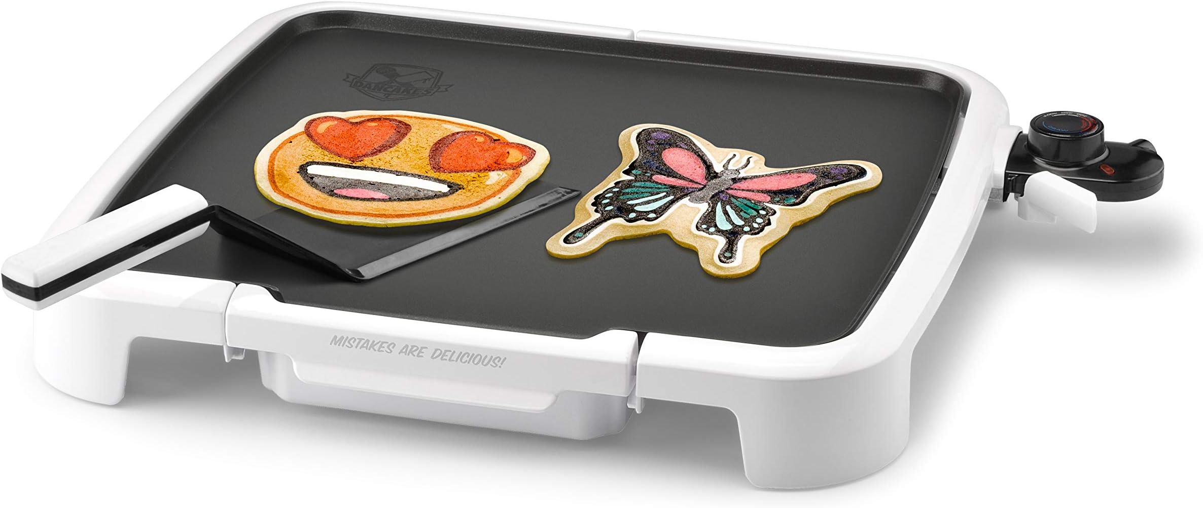 Pancake Art Electric Griddle Kit - Nonstick Griddle with Even-Heat Technology - Includes Batter Pens, Spatula & Pancake Art Guide - 15.5" x 14" Surface