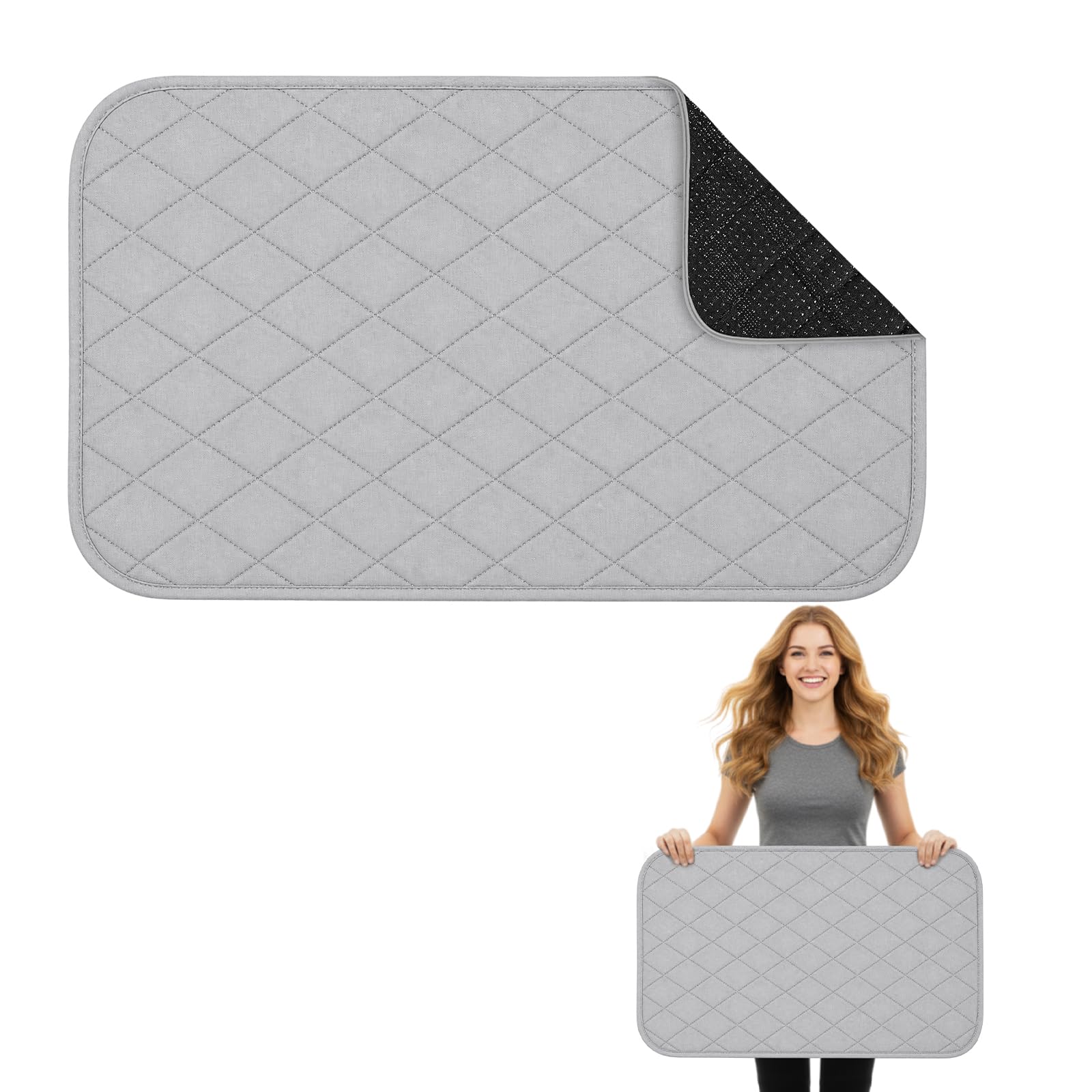 Tegeme 12 x 20 Inch Ironing Mat, Heat Resistant Foldable Iron Board Pad