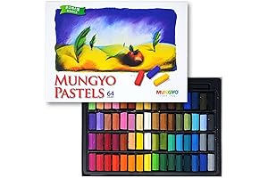 Mungyo Non-Toxic Soft Pastel Chalk for Artists, 64 Assorted Colors