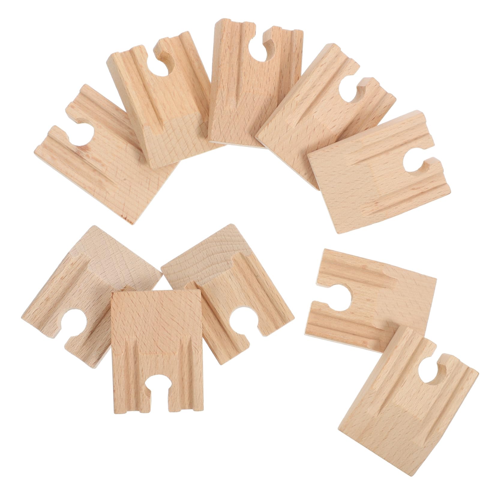 Toyvian 50stücke Teiliges Holzschienen Für Eisenbahnspielzeug Gerade Gleise Mit Concaven Design Kompatibel Mit Gängigen Holzbahnsystemen Für Kreative Spielwelten