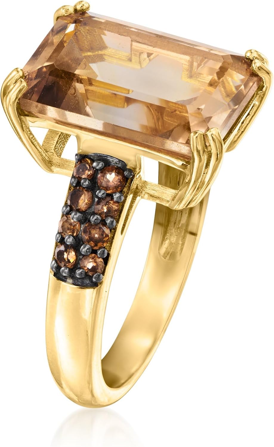 Ross-Simons 7.35 ct. t.w. Smoky Quartz Ring in 18kt Gold Over Sterling