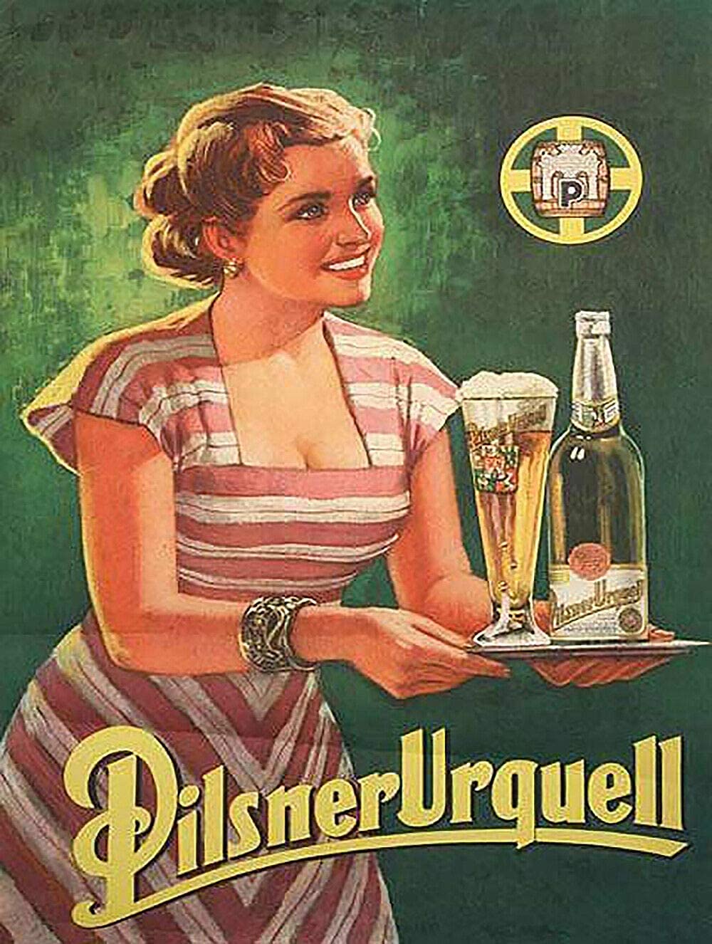 Ingzzaac Metalpostera78093 Pilsner Urquell Garage Bar Restaurant Club Decor Funny Vintage Metal Sign Poster 8X12 Inches