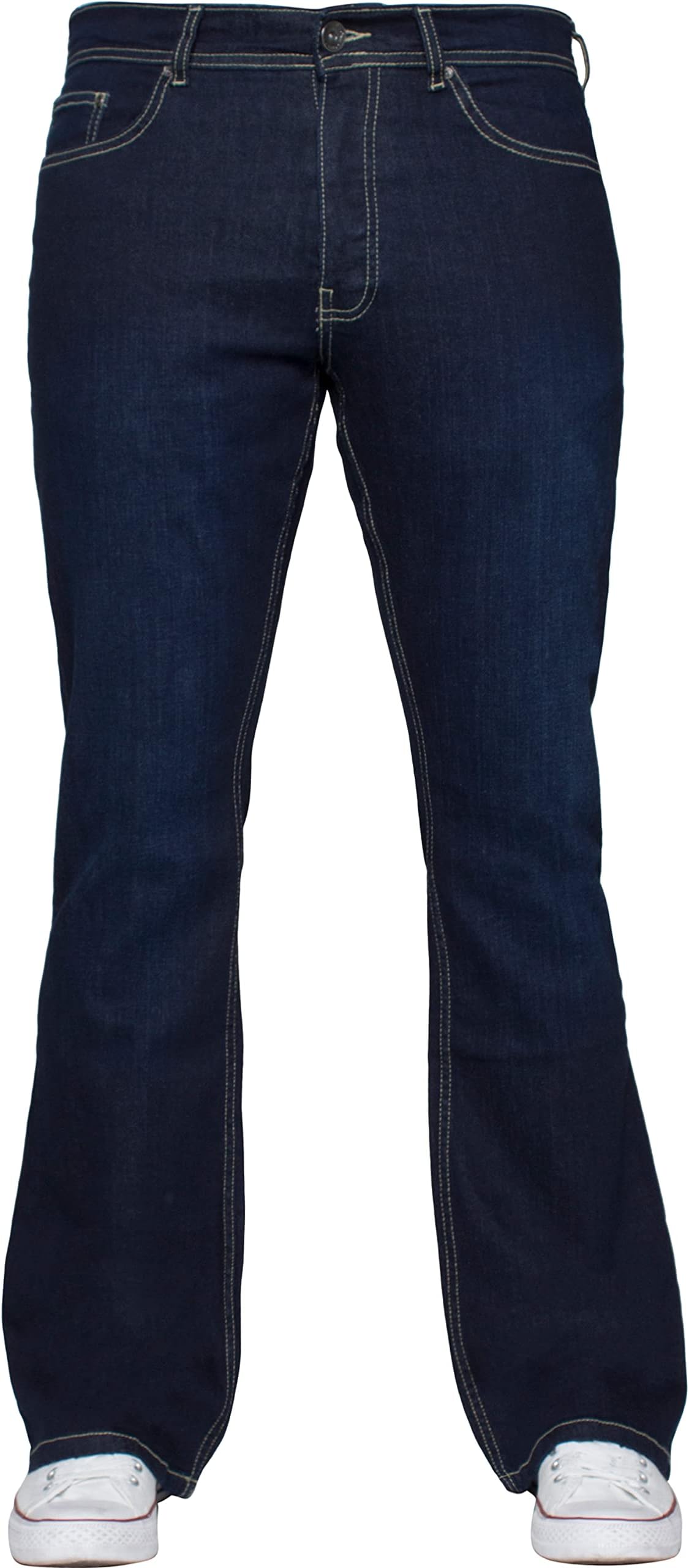 Mens Bootcut Wide Leg Jeans Stretch Bell Flared Denim Pants All Waist Sizes