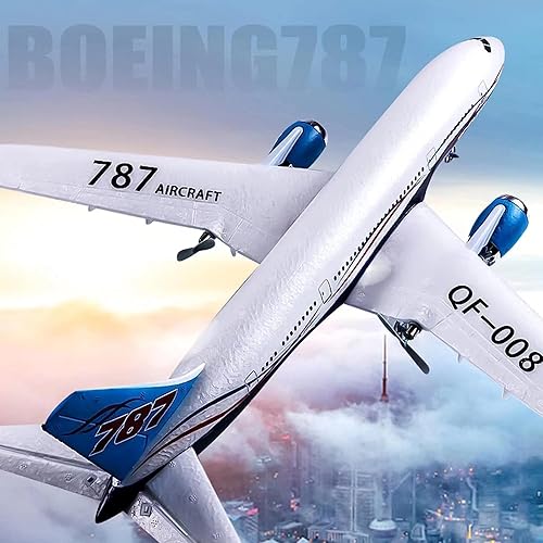 Miniatura 3 de Aerolínea RC, avión de control remoto de 2.4 GHz, listo para volar, avión RC de 3 canales B787 con giroscopio, avión de control remoto para niños,