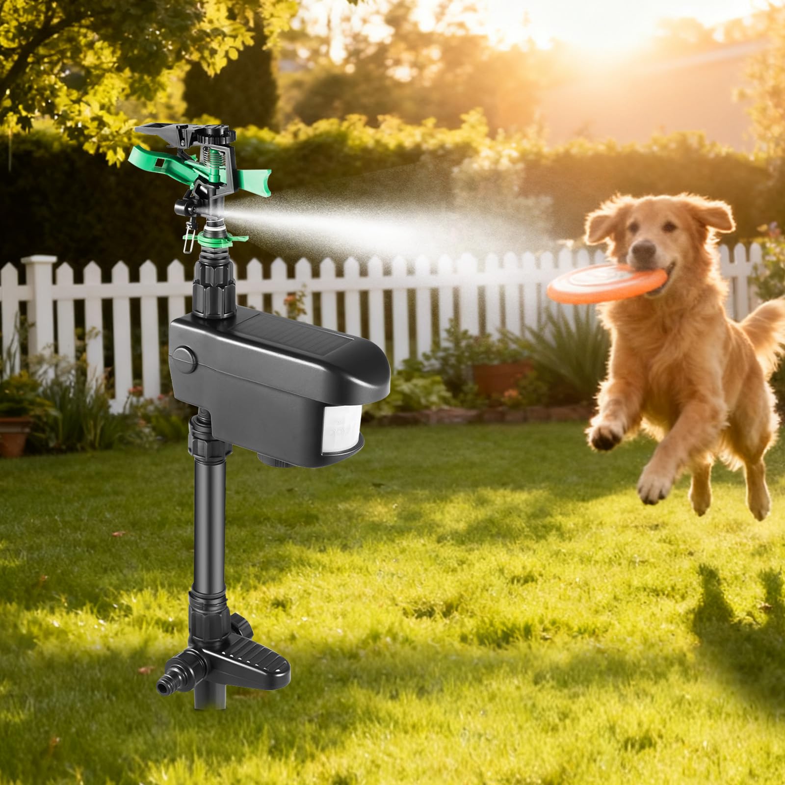 Arroseur Répulsif Solaire Animal Capteur Mouvement Angle Réglable Jardin
