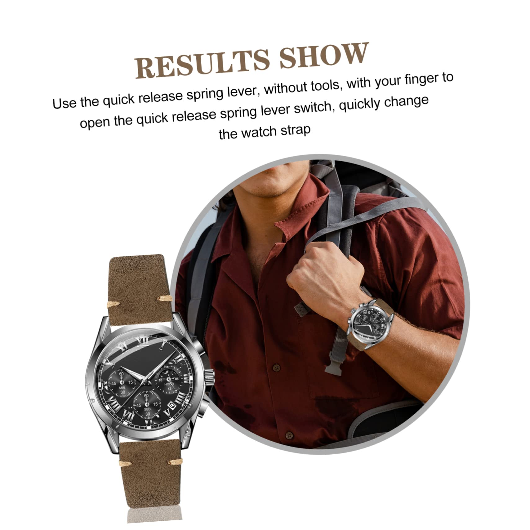 LIFKOME 5 Correas De Reloj Para Hombre Reemplazables Versátiles Para Vestir Cumpleaños Acción De Gracias.