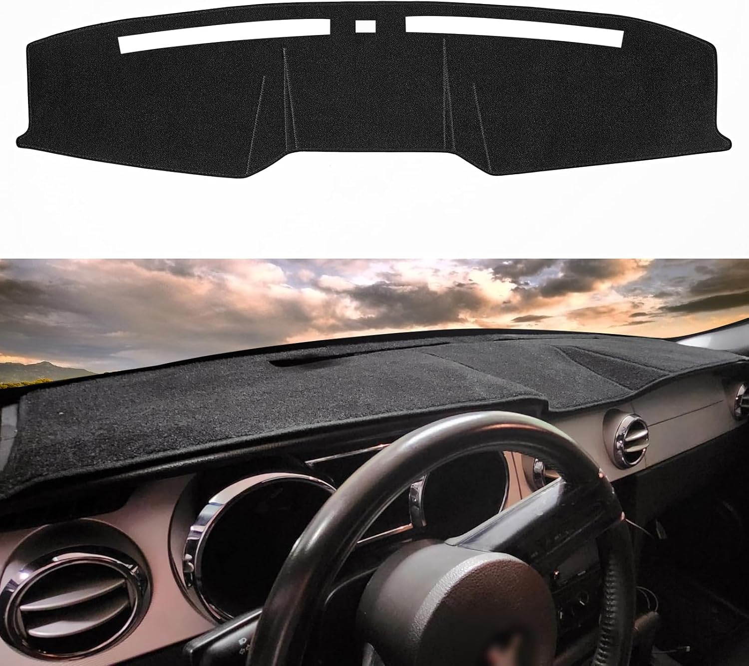 SKYLOTEC Dash Cover Mat Fit for Ford Mustang 2005 2006 2007 2008 2009 Accessories Dashboard Cover Non-Slip Pad Dash Carpet Protector