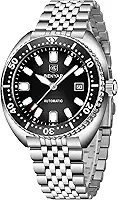 Benyar Relógios automáticos para homens, pulseira de aço inoxidável, relógio de pulso mecânico, masculino 50 m, à prova d'água, calendário, luminoso, para negócios, masculino