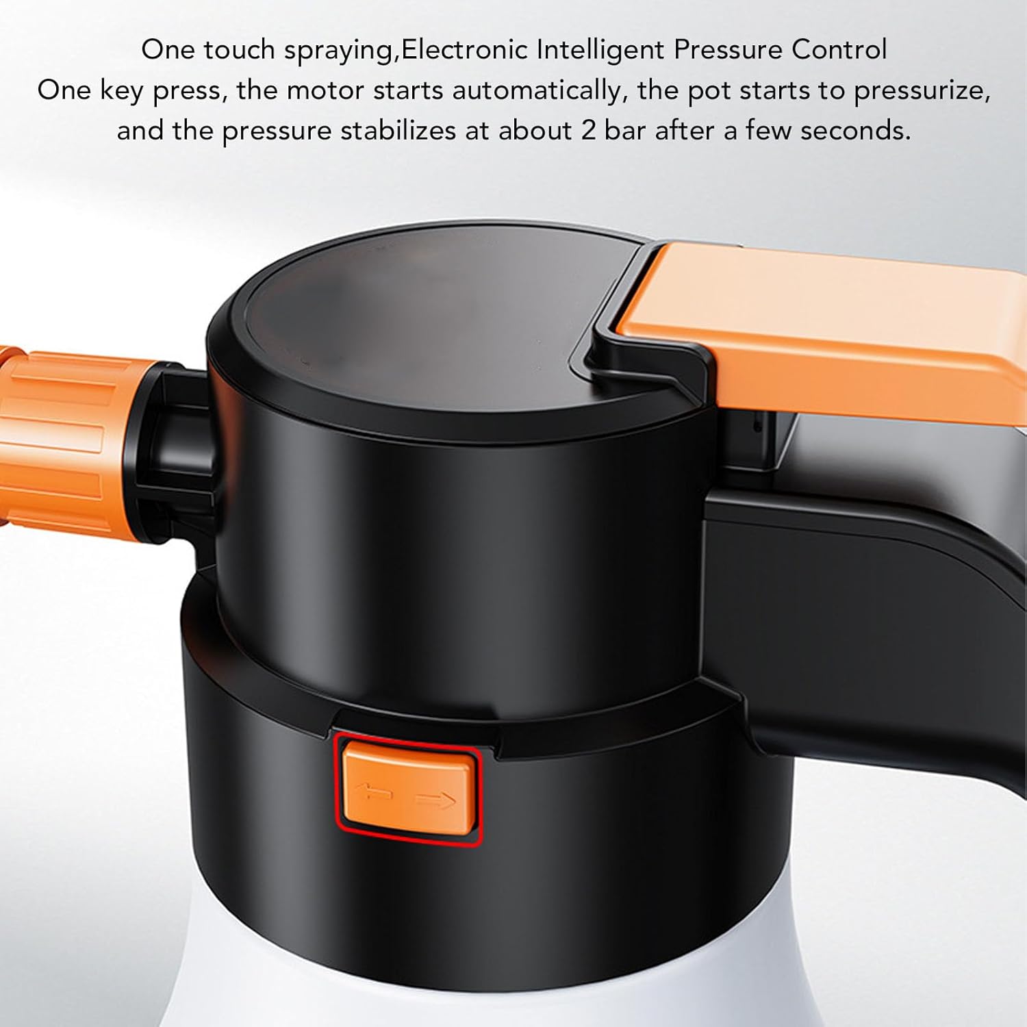 Electric Foam Sprayer Efficient Stable Pressure for Car Wash USB Rechargeable Home Garden White 2L Capacity