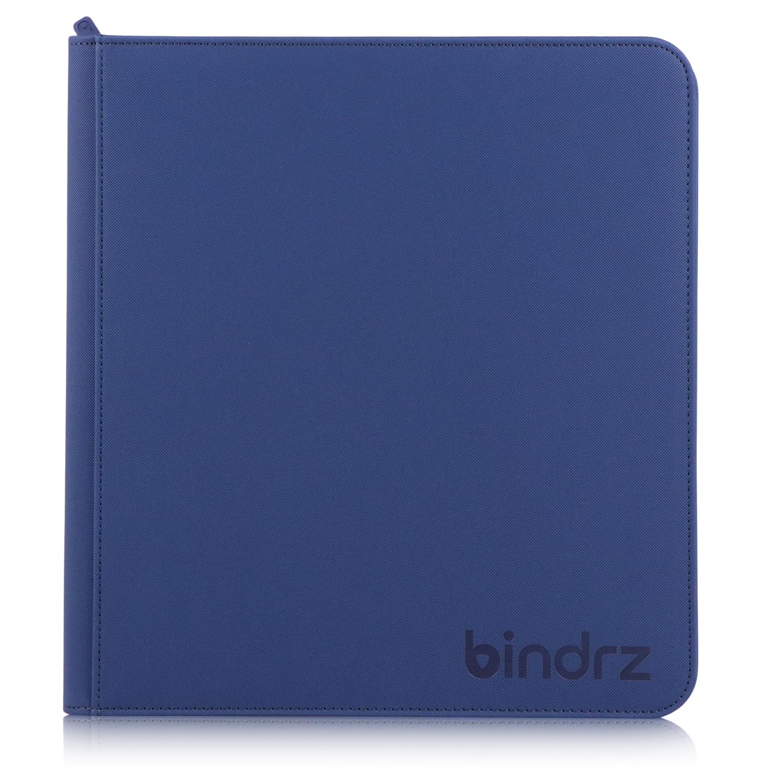 bindrz Raccoglitore a 12 tasche con cerniera per 480 carte collezionabili (blu) | Album con tasche laterali, materiale sicuro per archiviazione, compatibile con TCG MTG e oggetti da collezione sportivi