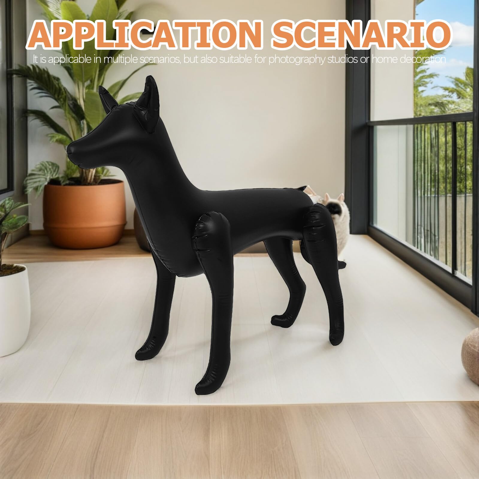 TOYANDONA Manichino Gonfiabile per Cani in PVC Nero 018Mm Set da 2 Pezzi Espositore per Abbigliamento per Animali Domestici Forma Salvaspazio per Negozi Vetrine e Fiere