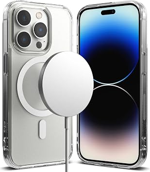 Minesk İphone 15 İçin Magsafe ile Uyumlu Arkası Mat Görünümlü Polikarbonat Kenarları Silikon Parmak İzi Tutmayan Yüksek Kalite Şeffaf Silikon Kılıf (Manyetik, 15)