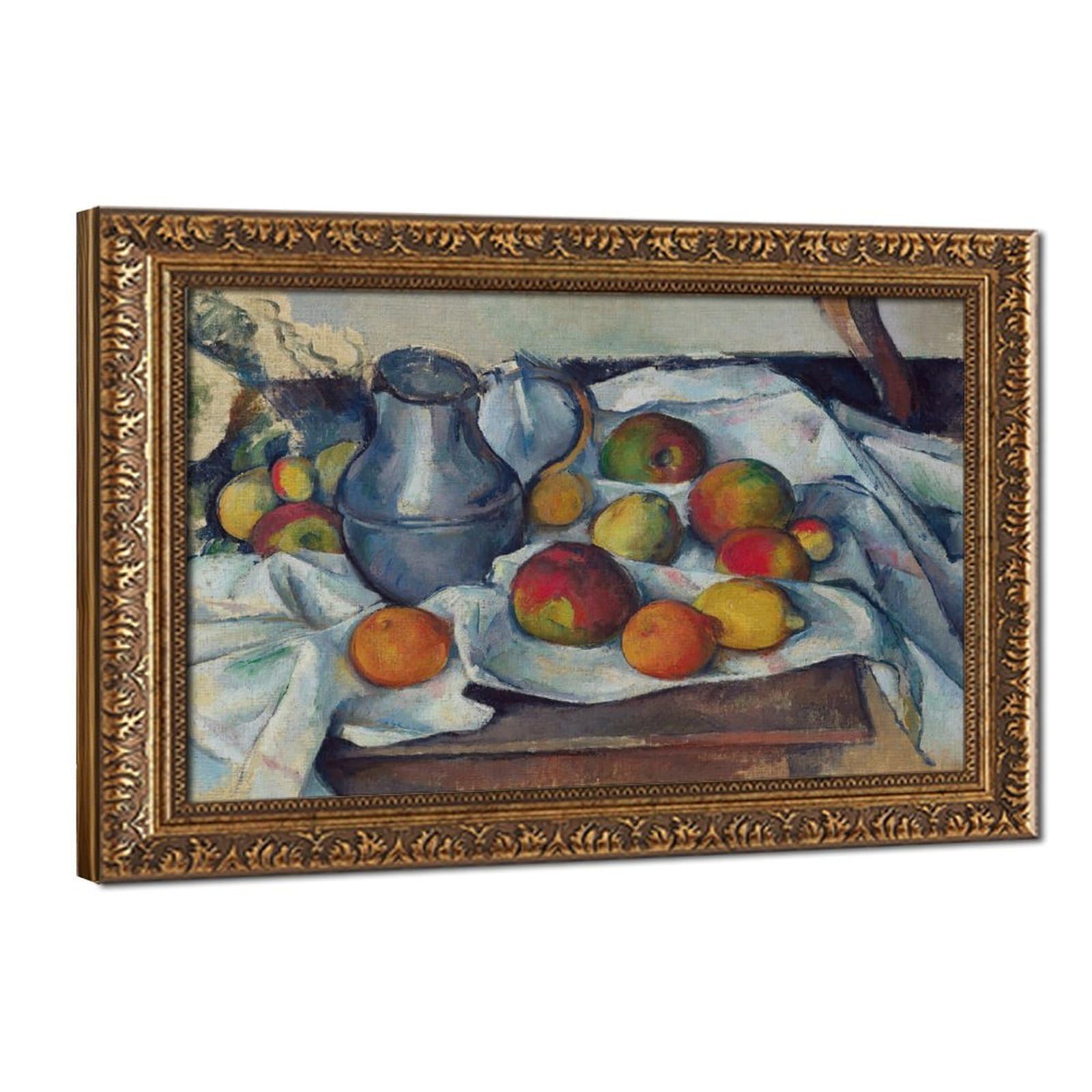 Impression sur toile Cézanne Kettle And Fruit de qualité musée 50x76 - 8