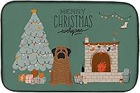 Vista 362 de Caroline's Treasures CK7824DDM - Tapete absorbente para secado de platos con diseño de bulldog inglés, rojo y blanco, para encimera de cocina, 14 x