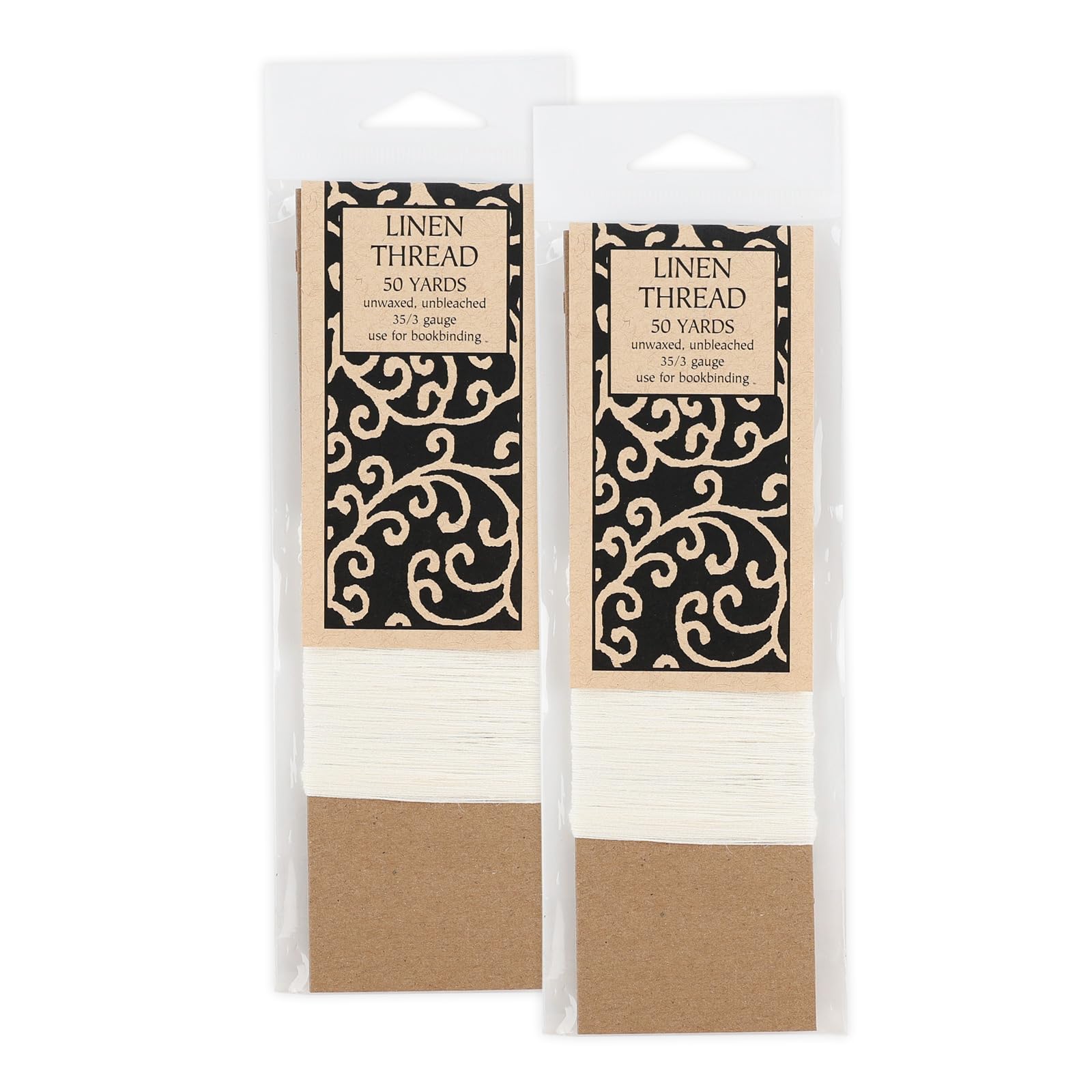 Fil de lin pour reliure de livres Books by Hand, deux bobines de 50 m