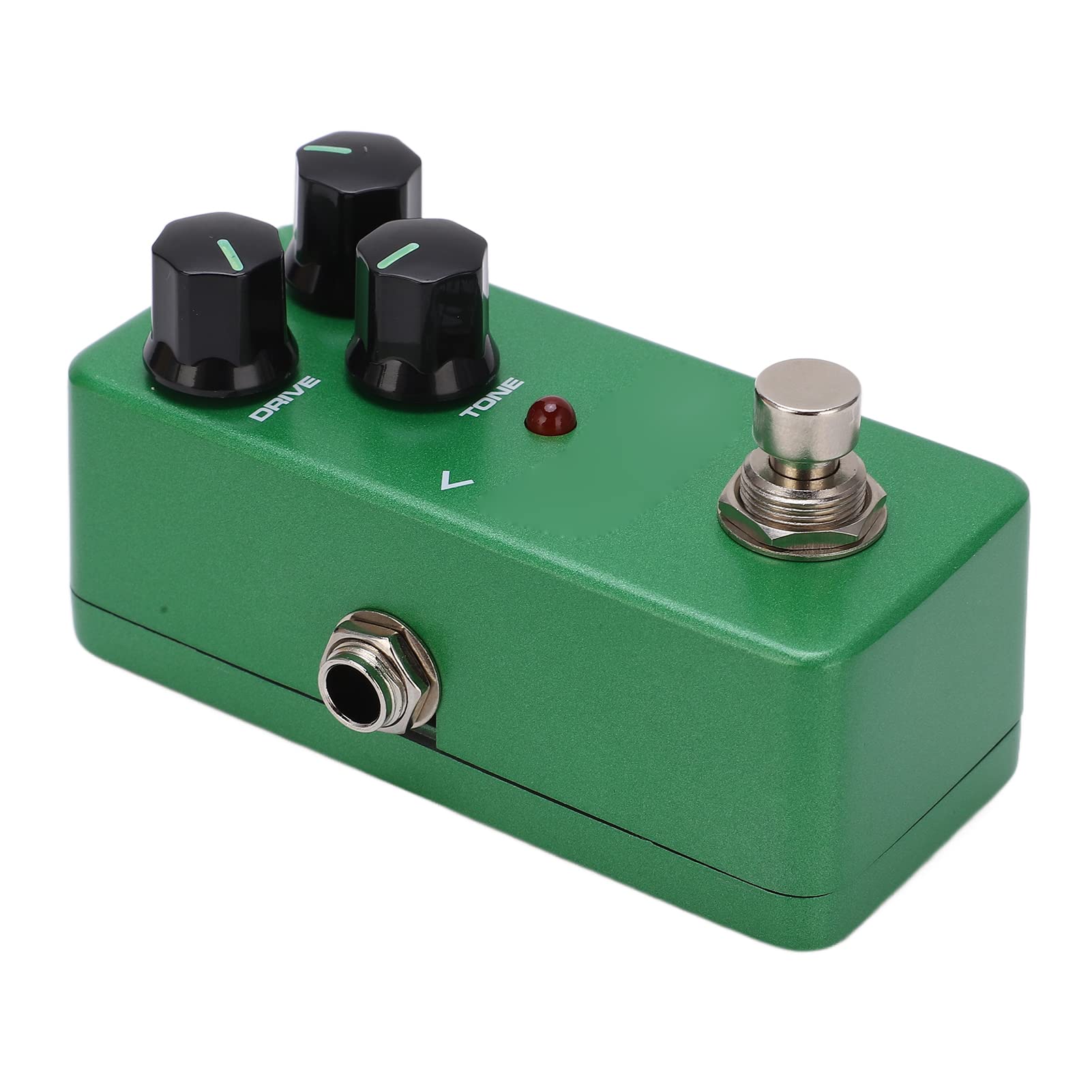 Pedale effetto chitarra Overdrive Mini singolo regolabile caldo tubo naturale Suono accessorio per strumenti musicali per chitarristi elettrici Guscio in metallo verde