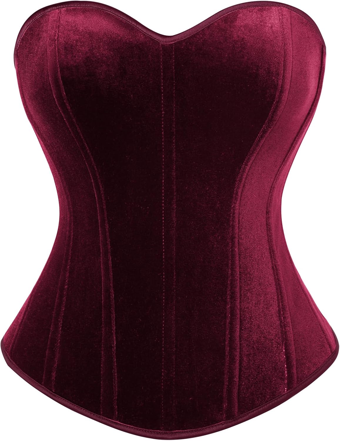 Scarlet Darkness Vintage Corset Tops for Women Overbust Bodyshaper Crop Top Strapless Open Back Renaisssance Corset
