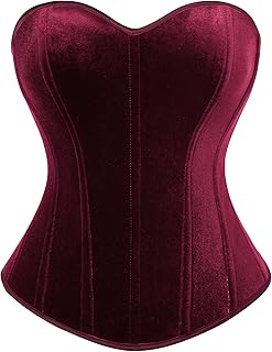 Vintage Velvet Corset Tops for Women Overbust Bodyshaper Crop Top Strapless Open Back Renaisssance Corset