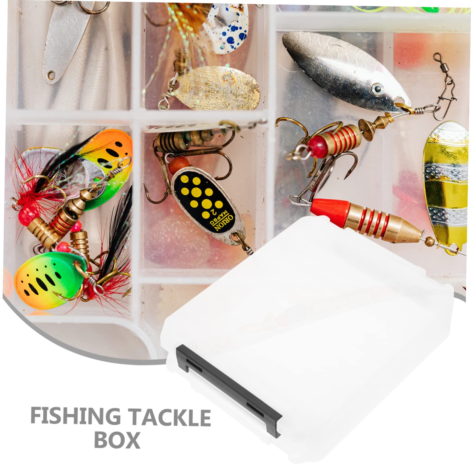 Toddmomy 2Pcs Double Sided Fishing Fishing Lure Storage Organizer Capacity for Hooks Baits Portable Durable Impact Resistant