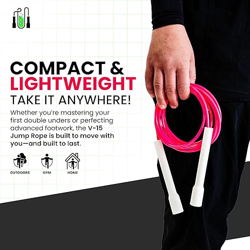 Miniatura 3 de Cuerda de saltar para fitness, cuerda de saltar ajustable de 10 pies para hombres, mujeres y niños, cuerda de saltar sin enredos con asas