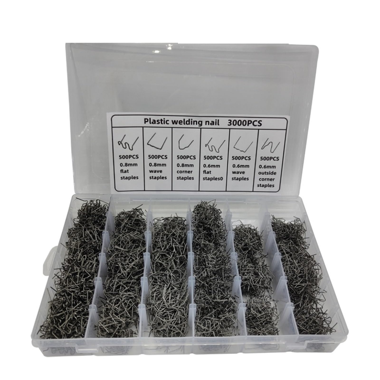 Kit 600 grapas para soldar parachoques, guardabarros, herramienta soldadura, accesorio para parachoques. Soldadores