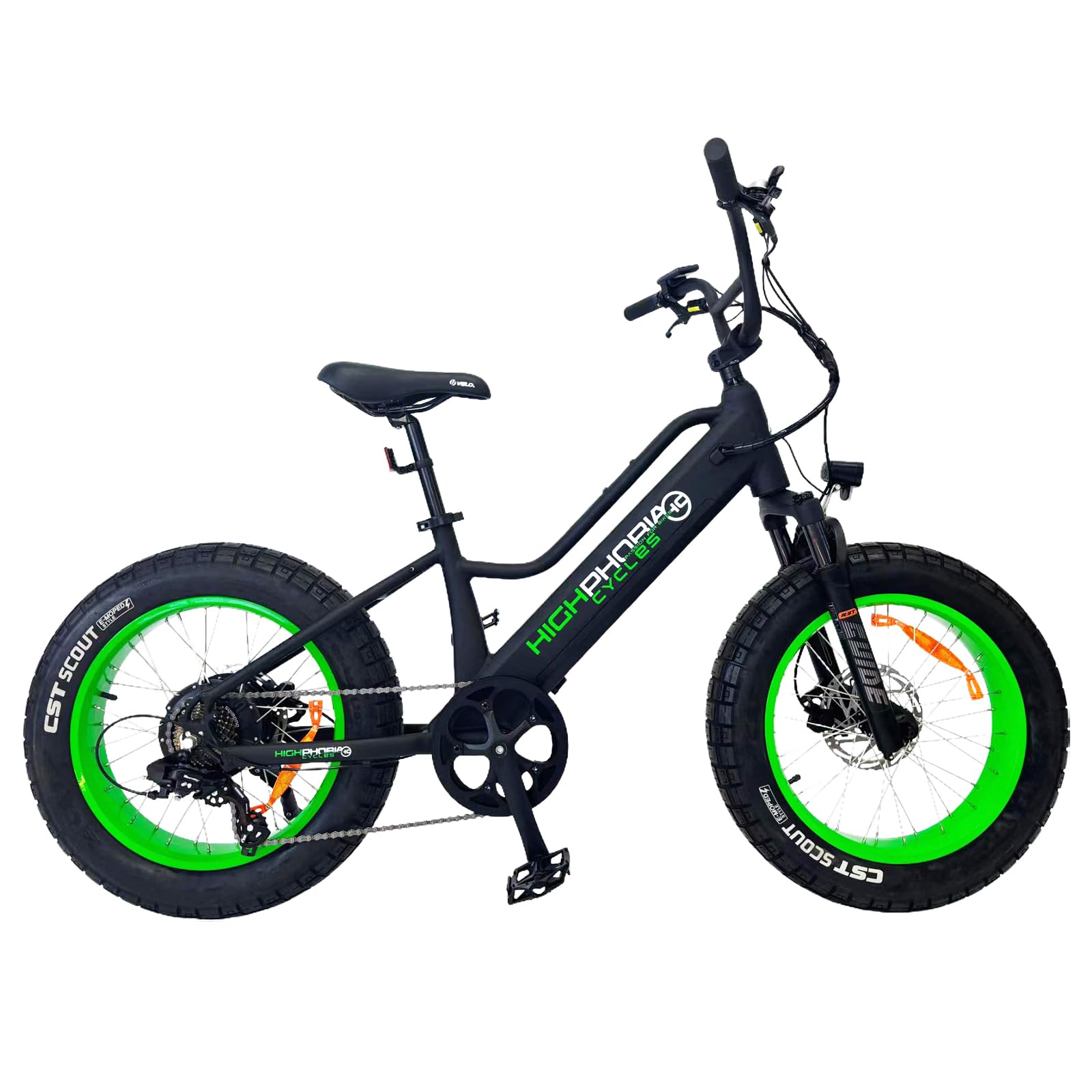 Highphoria Elektrofahrrad Kinder 20 Zoll, Fat Tire E-Bike fr Kids, 25 km/h  100km E-Mountainbike Elektro Fahrrad mit 48V 250W Motor, 7-Gnge Pedelec  (Schwarz-Grn) : Amazon.de: Sport & Freizeit