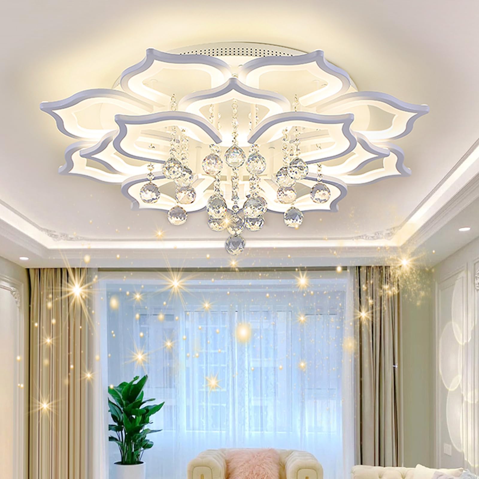 BDXKY Modern Ceiling Light Led Dimmable Flush Mount Ceiling Lamp ...