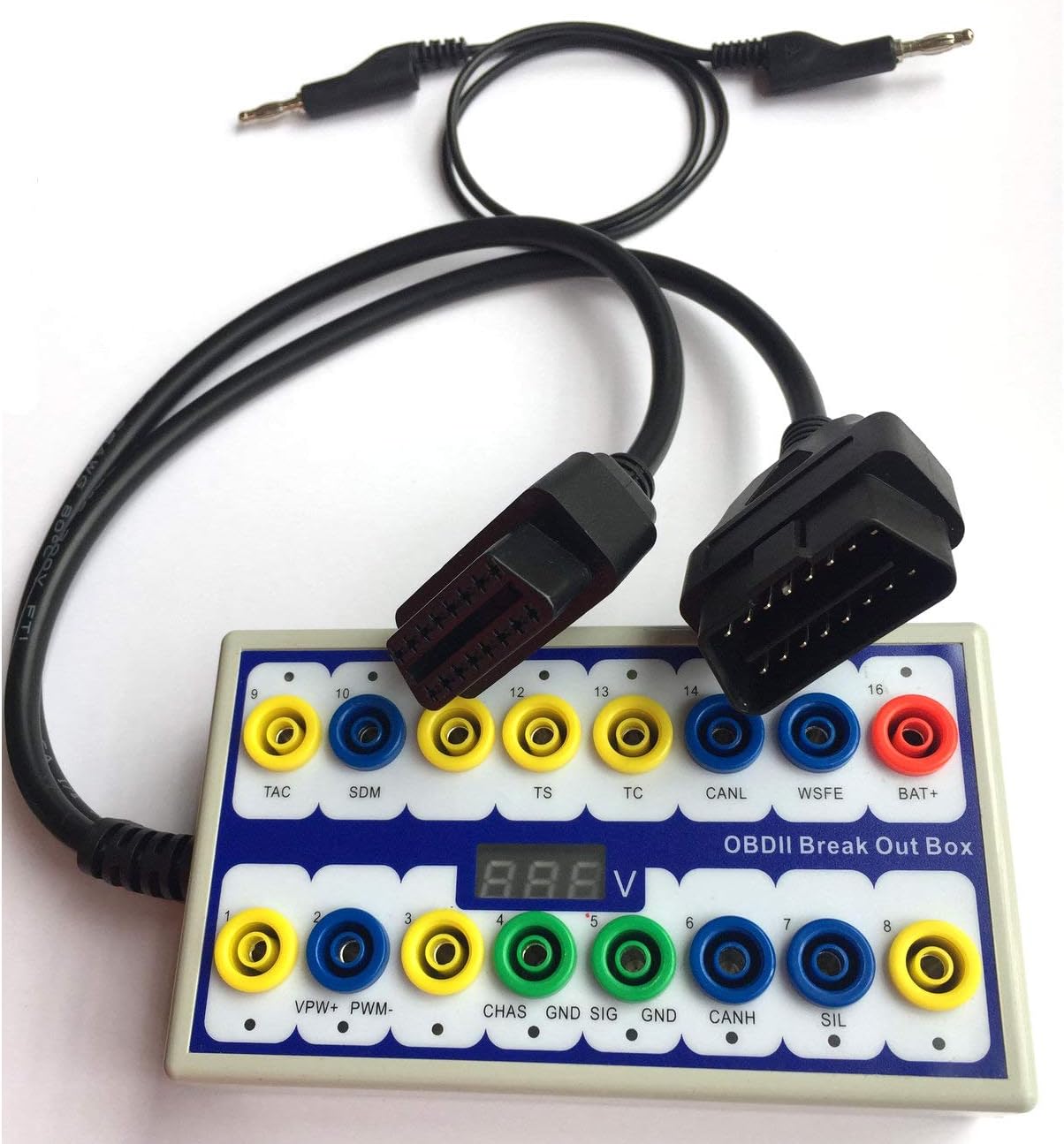 OBDII Detector Break Out Diagbox,Auto Car Vehicle CAN Data Line Signal Diagnostic Scan Tool,Check Voltages & Wave Forms on Oscilloscope...