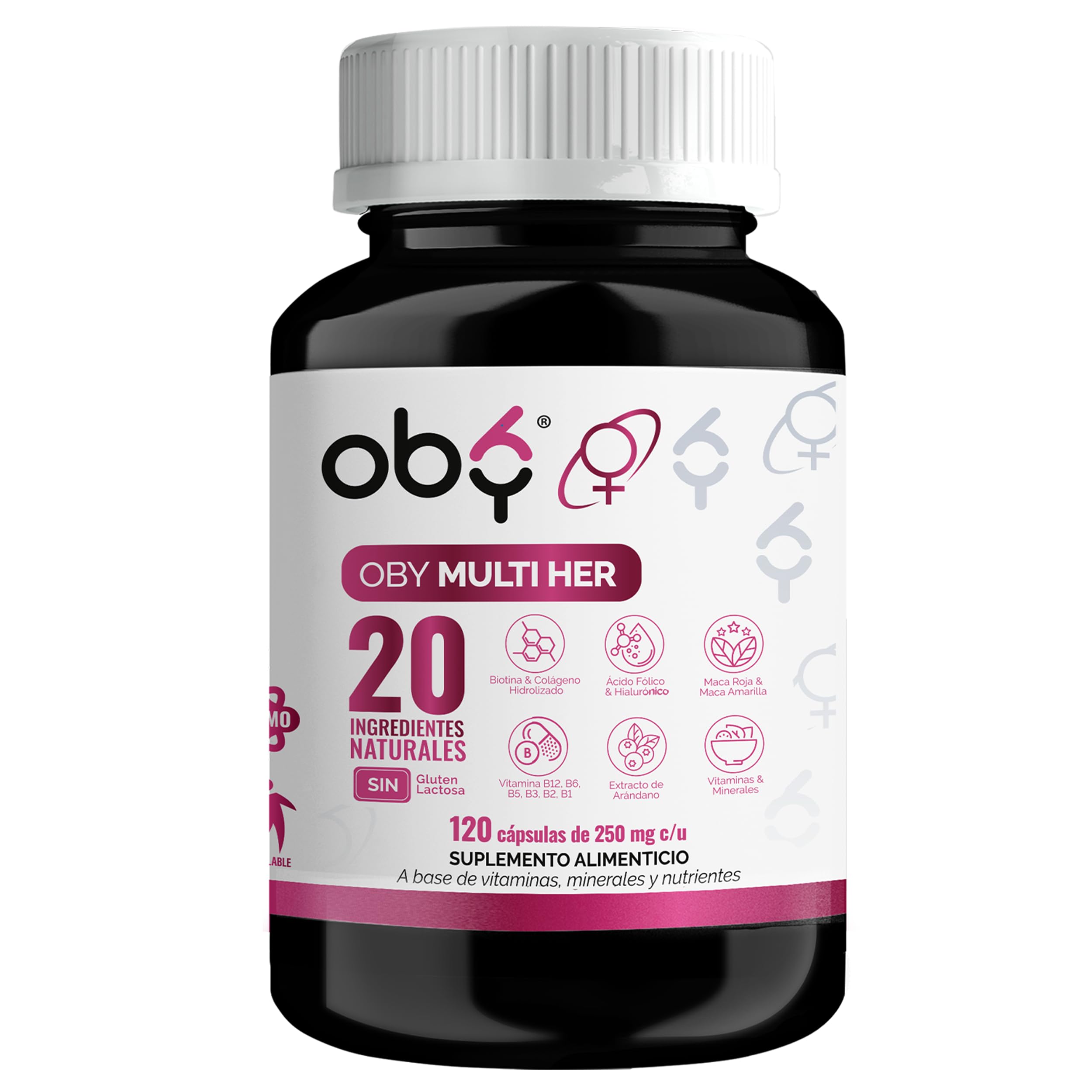 OBY Vitaminas para Mujer, 120 caps | Colageno Hidrolizado, Biotina ...