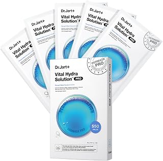 Dr.Jart+ Dermask Vital Hydra Solution Glow Sheet Mask with Hyaluronic Acid for Plump Glass Skin | Korean Skincare