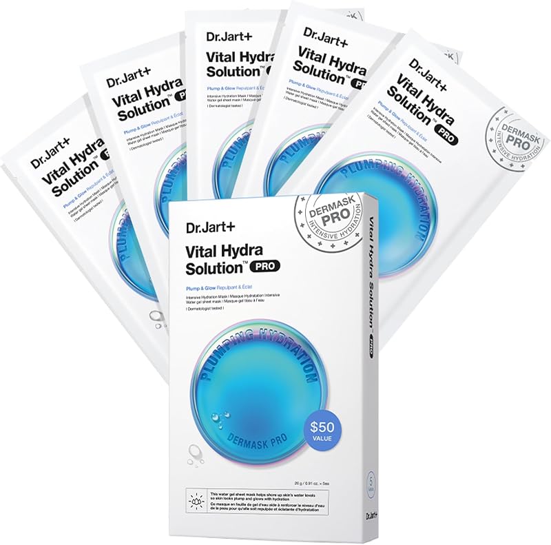Dermask Vital Hydra Solution Glow Korean Face Mask with Hyaluronic Acid for Glass Skin | Sheet Mask | Korean Skin Care