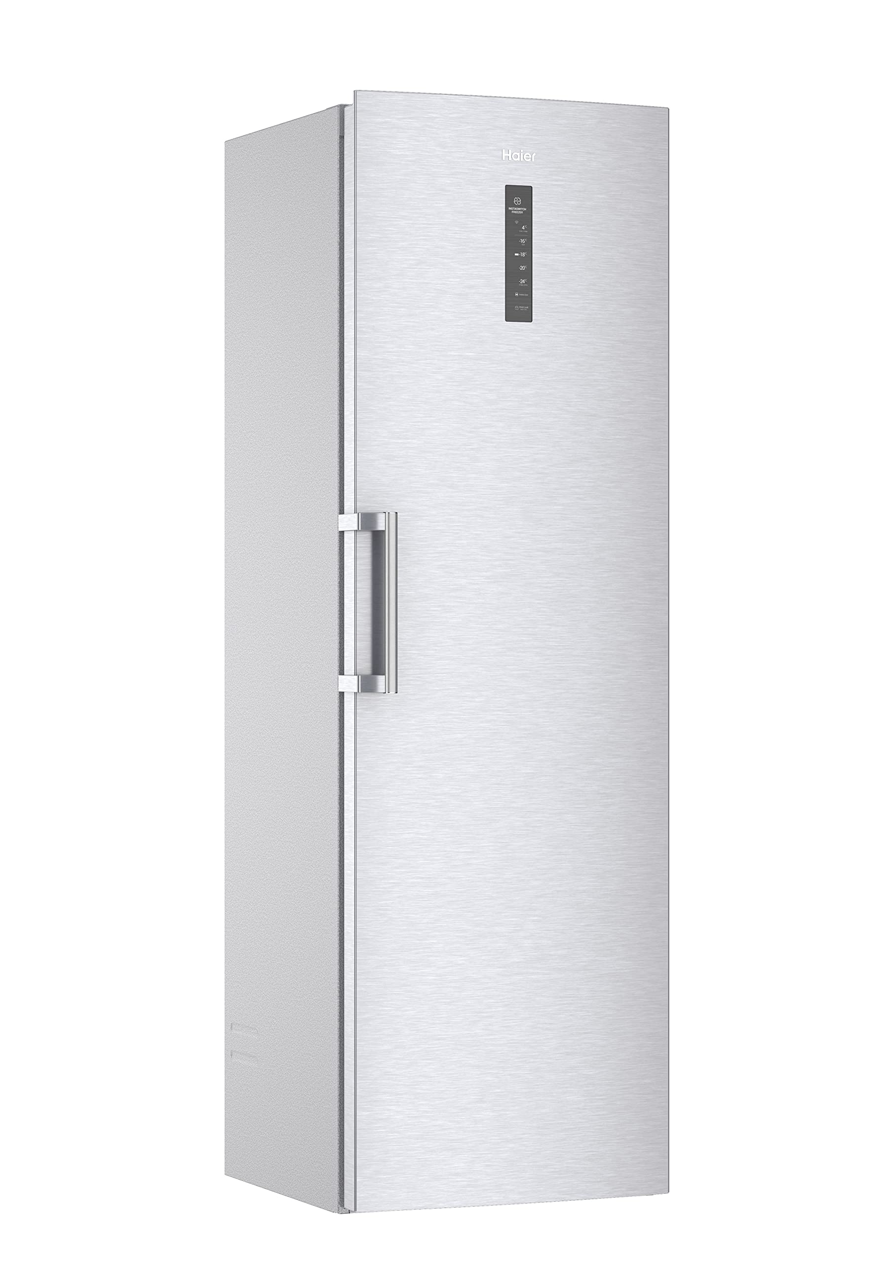 Haier Gefrierschrank H3F330SEH1 | InstaSwitch, Smart hOn App, Nutzvolumen 330 L, Inverter-Kompressor, Fresher Zone, No Frost, Digitales Türdisplay, Silber