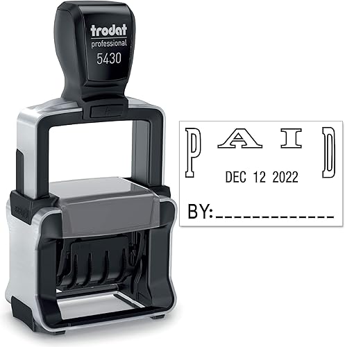 Miniatura 10 de Trodat 5430 - Sello de fecha autoentintado profesional con tinta roja
