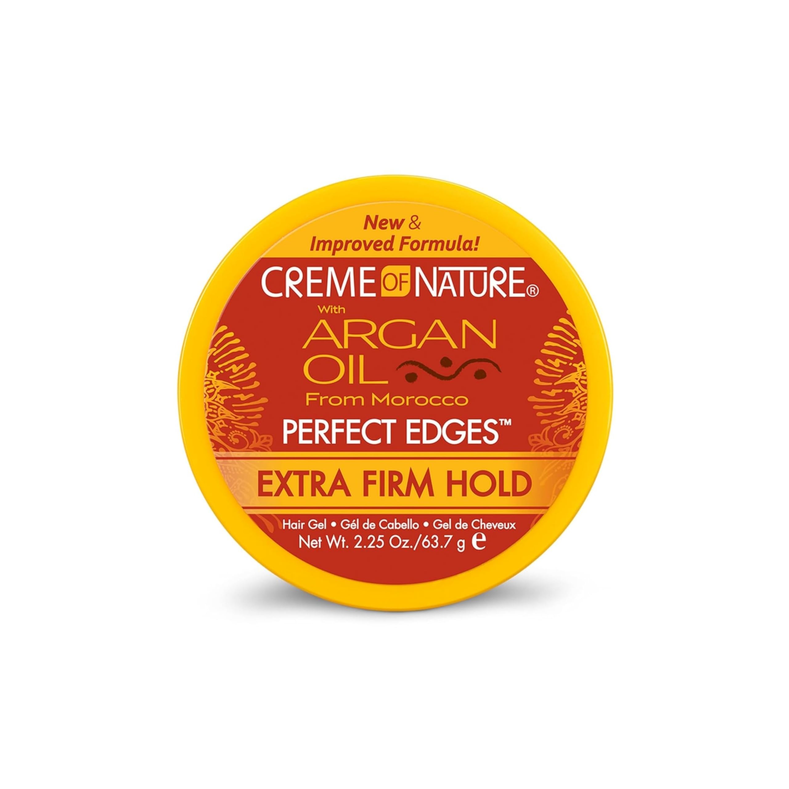 Creme Of Nature Argan Oil Perfect Edges Gel Fissante Extra Forte con Olio di Argan, Styling per Tutti i Tipi di Capelli - 63,​7g