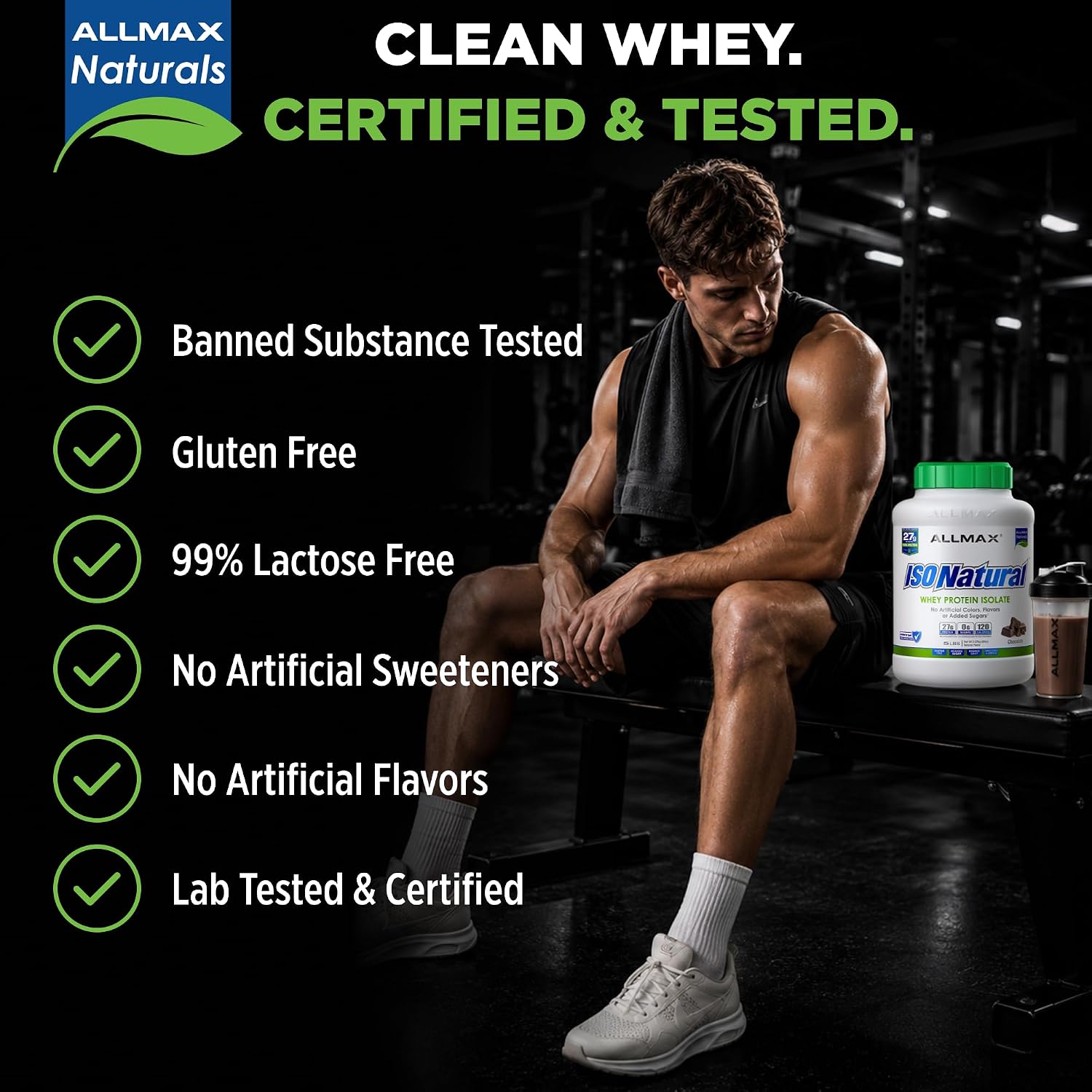 ALLMAX ISONATURAL Protein Isolate Powder, Chocolate, 5 lb, 73 Servings image 4